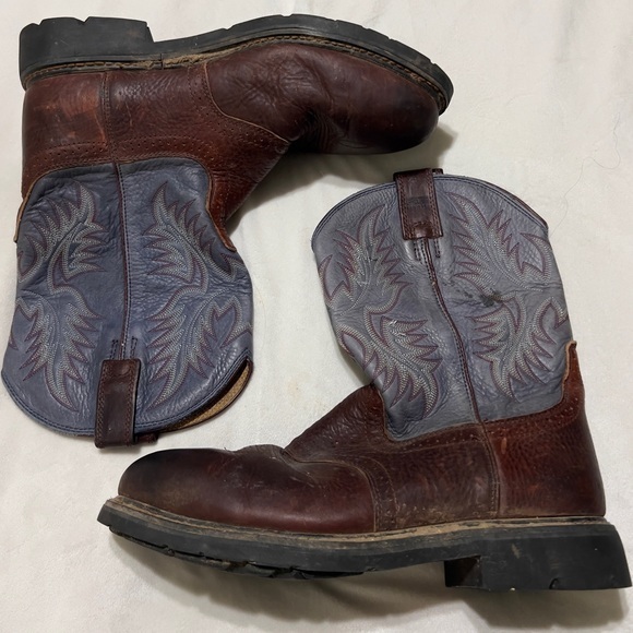 ARIAT MEN'S STEEL TOE WORK ROUND TOE WESTERN BOOTS 13D 13